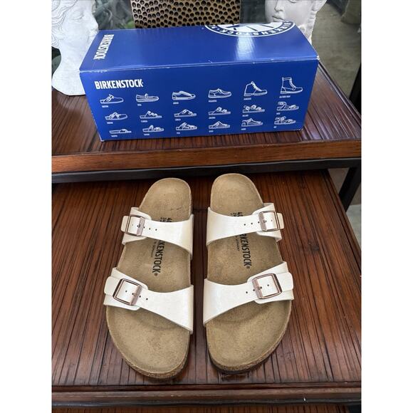 BIRKENSTOCK SYDNEY BIRKO FLOR Size 40 Sandals Graceful Pearl White Nordstrom